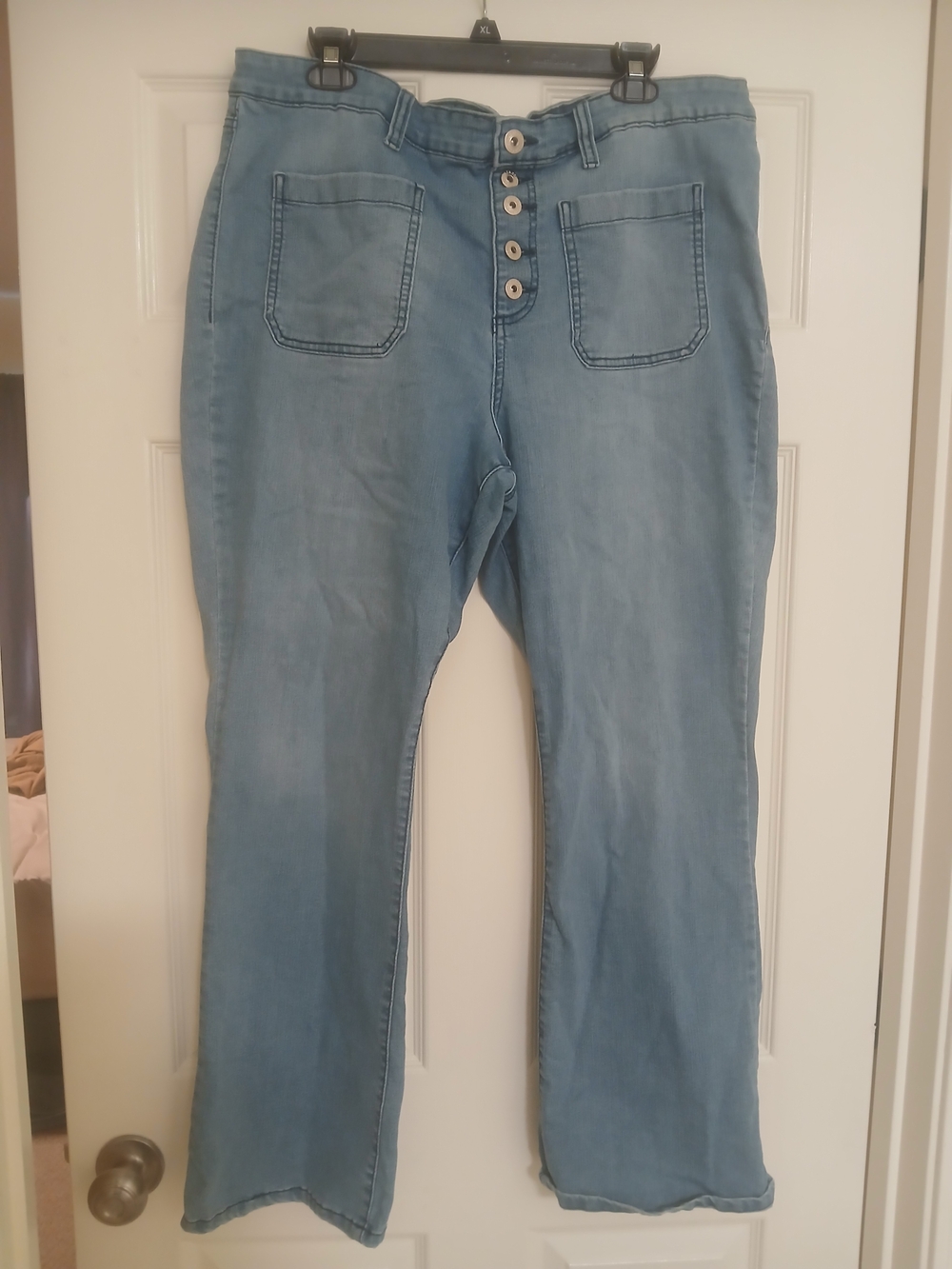 Style & Co. Light Blue Boot Cut Jeans with Button Front
